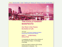 Tablet Screenshot of evolutionarymanifesto.com